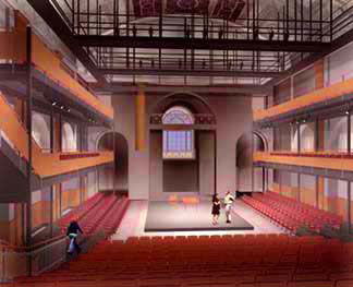 Cad rendering of Pell Chafee Performance Center