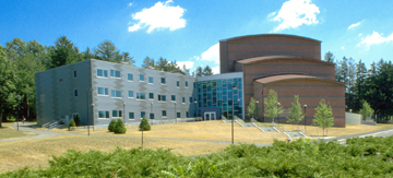 Photo of Berrie Center as seen from the campus approach