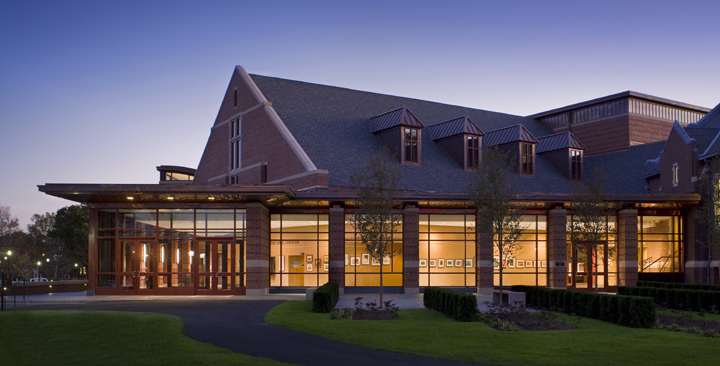 Lobby, gallery and lawn.